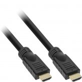 InLine Premium HDMI zu HDMI Kabel - 4K2K - Aktiv - Stecker / Stecker - schwarz / gold - 0,5m