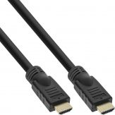InLine HDMI Kabel - HDMI-High Speed mit Ethernet - Premium - 4K2K - Aktiv - Stecker / Stecker - schwarz / gold - 10m