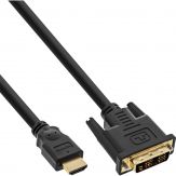 InLine HDMI zu DVI-D Konverter Kabel - vergoldete Kontakte - schwarz - 2 m - Single (18+1 pin)