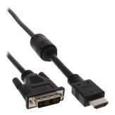 InLine HDMI-DVI Adapterkabel - 19pol Stecker auf 18+1 Stecker - mit Ferrit - 1,5m