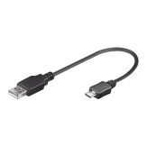 Goobay micro-USB Sync- & Ladekabel - USB A - Micro-USB B - 0,1m - Kabel - Digital / Daten Kabel - 5-polig - Schwarz