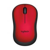Logitech M220 Silent - Maus - optisch - 3 Tasten - drahtlos - 2.4 GHz - kabelloser Empfänger (USB) - Rot