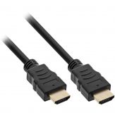 InLine HDMI Kabel, HDMI-High Speed mit Ethernet, Stecker / Stecker, schwarz / gold, 7,5m