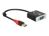 Delock - Externer Videoadapter - USB 3.0 zu VGA - 20 cm - Schwarz/Silber