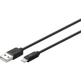 Goobay Apple Lightning USB Sync- & Ladekabel für iPod, iPhone, iPad - 3 m - Schwarz