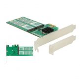 Delock PCI Express x2 Card > 4x internal M.2 Key B Low Profile Form Factor - Speicher-Controller - M.2 Card Low Profile - PCIe 2.0 x2