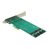 Delock PCI Express x1 Card > 2 x internal M.2 Speicher-Controller - M.2 Card / SATA 6Gb/s Low Profile - 6 GBps - PCIe x1