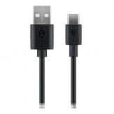 Goobay - USB-Kabel - USB-A (M) zu USB-C (M) - USB 2.0 - 3 A - 50 cm - Schwarz