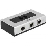 Delock Switch RJ45 10/100/1000 2 port manual bidirectional Switch - 2 x 10/100/1000 - Desktop