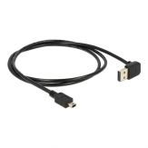 Delock EASY-USB - USB-Kabel - Mini-USB, Typ B (M) bis USB (M) USB 2.0 - 1 m - 90____deg; Stecker - Schwarz