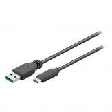 Goobay - USB-Kabel - USB-3.1 (M) Gen 1 Typ C auf USB-3.0 Typ A (M) - 15 cm - Schwarz