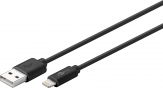 Goobay Apple Lightning USB Sync- & Ladekabel für iPod, iPhone, iPad - 1 m - schwarz