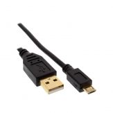 InLine USB-Kabel - Micro-USB Typ B (M) bis USB (M) - schwarz - 3m