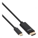 HDMI zu USB Typ-C - Schwarz - 1 m - HDMI 2.0 - 4K Unterstützung für DP Alt Mode