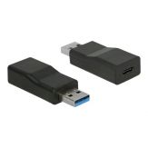 Delock USB-Adapter - USB Typ A (M) bis USB-C (W) USB 3.1 Gen 2 - 1 A - aktiv - Schwarz