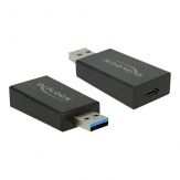 Delock USB-Adapter - USB Typ A (M) bis USB-C (M) USB 3.1 Gen 2 - aktiv - Schwarz