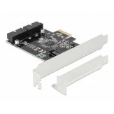 Delock PCI Express Card to 2 x internal USB 3.0 Pin Header - USB-Adapter - PCIe 2.0 - USB 3.0 (intern)