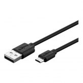 Goobay micro-USB Sync- & Ladekabel - USB A - Micro-USB B - 2m - Kabel - Digital / Daten Kabel - 5-polig - Schwarz