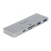 Delock 2 Port USB 3.0 Hub und 2 Slot Card Reader mit USB Type-C™ Anschluss + PD 3.0