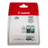 Canon PG-560 / CL-561 Multipack - 2er-Pack - Schwarz, Farbe (Cyan, Magenta, Gelb) Original - Tintenpatrone