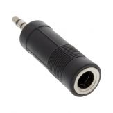 InLine Audio-Adapter - Stereo-Stecker (W) bis Stereo Mini-Klinkenstecker (S) - Schwarz