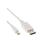 InLine DisplayPort zu mini DisplayPort Konverter Kabel - weiß - 2 m