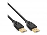 InLine USB-Kabel - USB (M) bis USB (M) - 1 m Schwarz