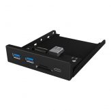 ICY BOX IB-HUB1417-i3 - Frontpanel mit USB 3.0 Type-C und Type-A Hub mit Kartenleser - 2 x SuperSpeed USB 3.0 + 1 x USB-C