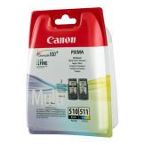 Canon PG-510 / CL-511 Multipack - 2er-Pack - 9 ml - Schwarz, Farbe (Cyan, Magenta, Gelb)