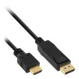 InLine DisplayPort zu HDMI Konverter Kabel - vergoldete Kontakte - schwarz - 1,5 m