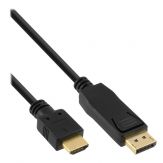 InLine DisplayPort zu HDMI Konverter Kabel - vergoldete Kontakte - schwarz - 10 m