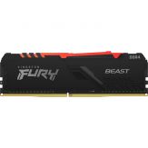 Kingston FURY Beast RGB - DDR4 - 8 GB - DIMM 288-PIN - 3200 MHz / PC4-25600 - CL16 - 1.35 V - ungepuffert - non-ECC - Schwarz
