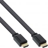 InLine HDMI-High Speed Flachkabel mit Ethernet, verg. Kontakte, schwarz, 2m