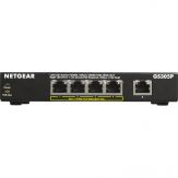 Netgear GS305Pv2 - Switch - unmanaged - 5 x 10/100/1000 (4 PoE) Desktop - wandmontierbar - PoE+ (63 W)