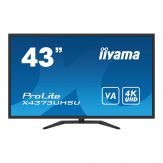 iiyama ProLite X4373UHSU-B1 - LED-Monitor - 109.2 cm (43") 4K @ 60 Hz - VA - 400 cd/m² - 3 ms - 2x HDMI, DisplayPort, Mini DisplayPort - Lautsprecher