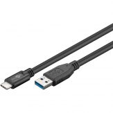 Goobay - USB-Kabel - USB-3.1 (M) Gen 1 Typ C auf USB-3.0 Typ A (M) - 1 m - Schwarz