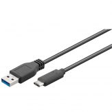 Goobay - USB-Kabel - USB-3.1 (M) Gen 1 Typ C auf USB-3.0 Typ A (M) - 2 m - Schwarz
