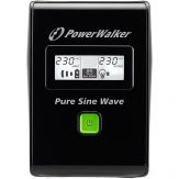 PowerWalker VI 800 SW - USV - 480 Watt - Wechselstrom 220/230/240 V 480 Watt - 800 VA 9 Ah - USB - Ausgangsanschlüsse: 2 - Schwarz