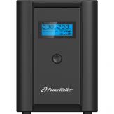 BlueWalker PowerWalker VI 2200 LCD/IEC - USV - Wechselstrom 230 V 1200 Watt - 2200 VA 9 Ah - USB - Ausgangsanschlüsse: 6 - Schwarz