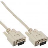 InLine VGA-Kabel - HD-15 (VGA) (M) zu HD-15 (VGA) (M) - 1 m - geformt - beige
