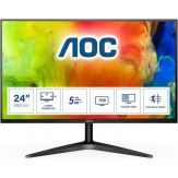AOC 24B1H - B1 Series - LED-Monitor - 59.9 cm (23.6") 1920 x 1080 Full HD (1080p) @ 60 Hz - VA - 250 cd/m² - 3000:1 - 5 ms - HDMI - VGA - Schwarz