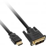 InLine HDMI zu DVI-D Konverter Kabel - vergoldete Kontakte - schwarz - 3 m - Single (18+1 pin)