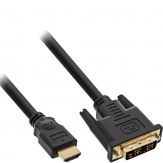 InLine HDMI zu DVI-D Konverter Kabel - vergoldete Kontakte - schwarz - 15 m - Single (18+1 pin)