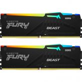 Kingston FURY Beast RGB - DDR5 - Kit - 64 GB: 2 x 32 GB - DIMM 288-PIN - 6000 MHz / PC5-48000 - CL36 - 1.35 V - on-die ECC - Intel XMP