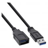 INLINE - USB-Verlängerungskabel - 9-polig USB Typ A (M) bis 9-polig USB Typ A (W) - 5m ( USB / USB 2.0 / USB 3.0 ) - Schwarz