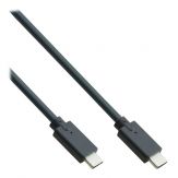 InLine USB-C 3.2 Gen.2 Kabel, USB Typ-C Stecker/Stecker, schwarz, 0.5m - Zum Anschluss von USB Festplatten und USB Grafikkarten, bis zu bis 20Gb/s
