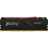 Kingston FURY Beast RGB - DDR4 - Modul - 16 GB - DIMM 288-PIN - 3600 MHz / PC4-28800 - CL18 - 1.35 V - ungepuffert - non-ECC