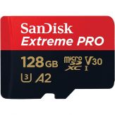 SanDisk Extreme Pro - 128 GB - A2 / Video Class V30 / UHS-I U3 / Class10 - Flash-Speicherkarte (microSDXC-an-SD-Adapter inbegriffen)