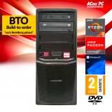 ACom BTO Starter PC R3 - Win 11 Pro - AMD Ryzen 3 3200G - 8 GB RAM - 256 GB SSD NVMe - DVD-Brenner - AMD Radeon Graphics (HDMI, DVI, VGA)