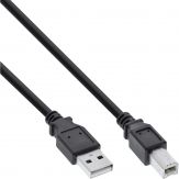 InLine USB 2.0 Kabel, A an B, schwarz, 7m